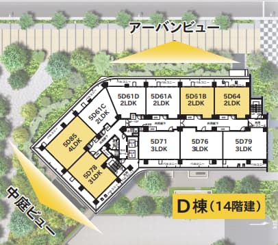 晴海フラッグSUNVILLAGE D棟住居配置図